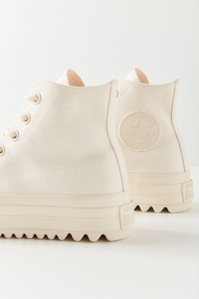 Converse Chuck Taylor All Star Lift Ripple Ivory High Top Trainers #1