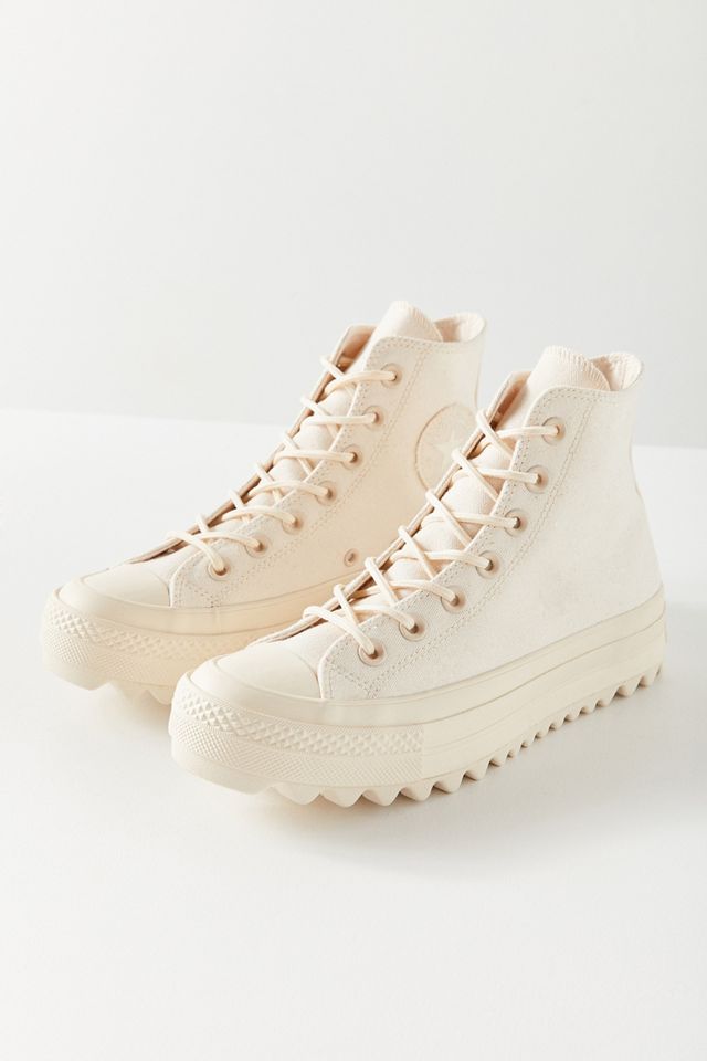 Converse Chuck Taylor All Star Lift Ripple Ivory High Top Trainers #2