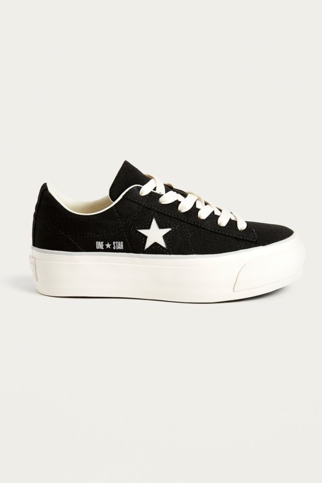 Black platform hotsell converse one star