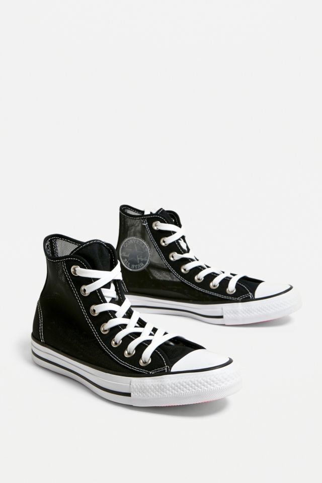 Converse Chuck Taylor All Star Black Mesh High Top Trainers