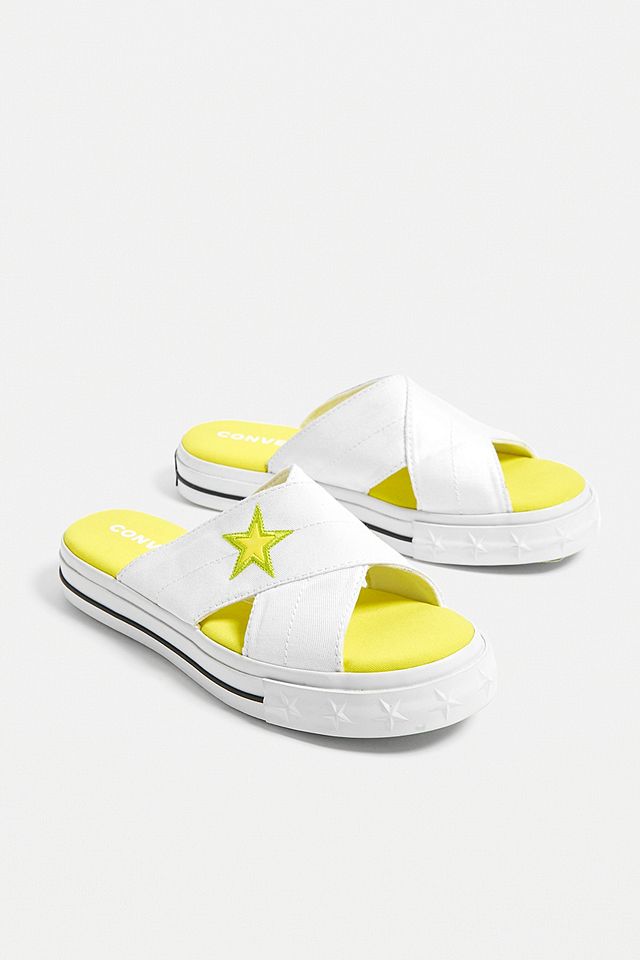 Converse One Star Neon Yellow Sandals | Urban Outfitters UK