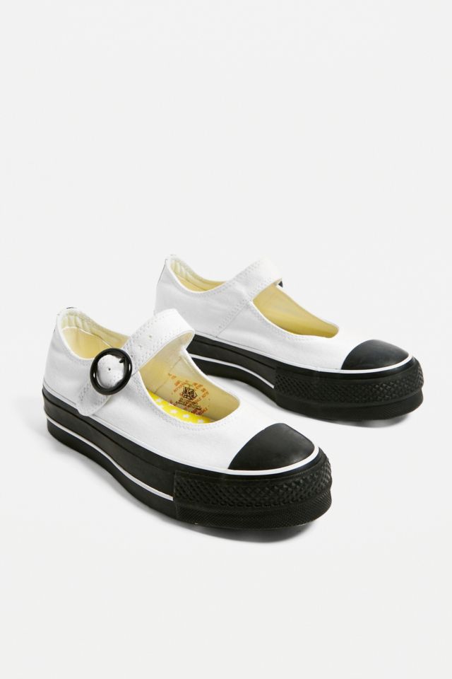 Converse Mary Jane White Black Trainers Urban Outfitters UK