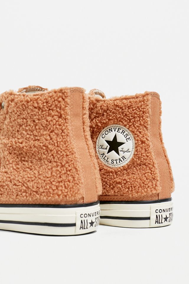 Converse Chuck Taylor All Star Brown Teddy High Top Trainers #1