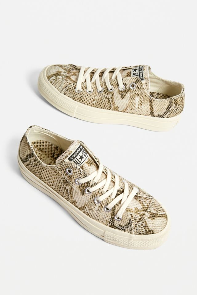 Converse Chuck Taylor All Star Lift Snake Print Low Top Trainers
