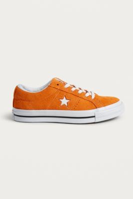 Converse One Star Tangerine Suede Trainers | Urban Outfitters UK