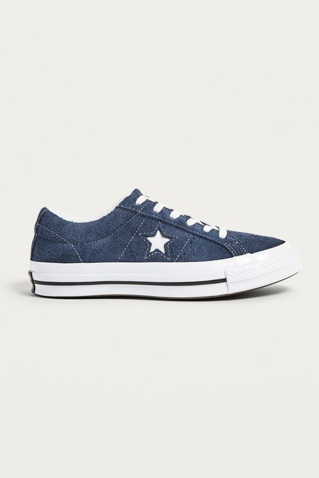 Converse One Star Navy Suede Trainers Urban Outfitters UK