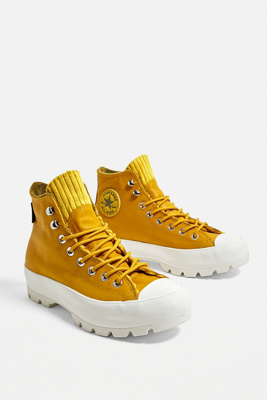 yellow converse lugged