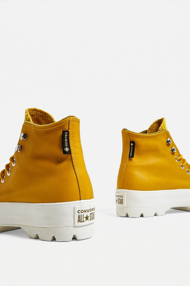 Converse Chuck Taylor All Star Yellow Lugged High Top Trainers #3