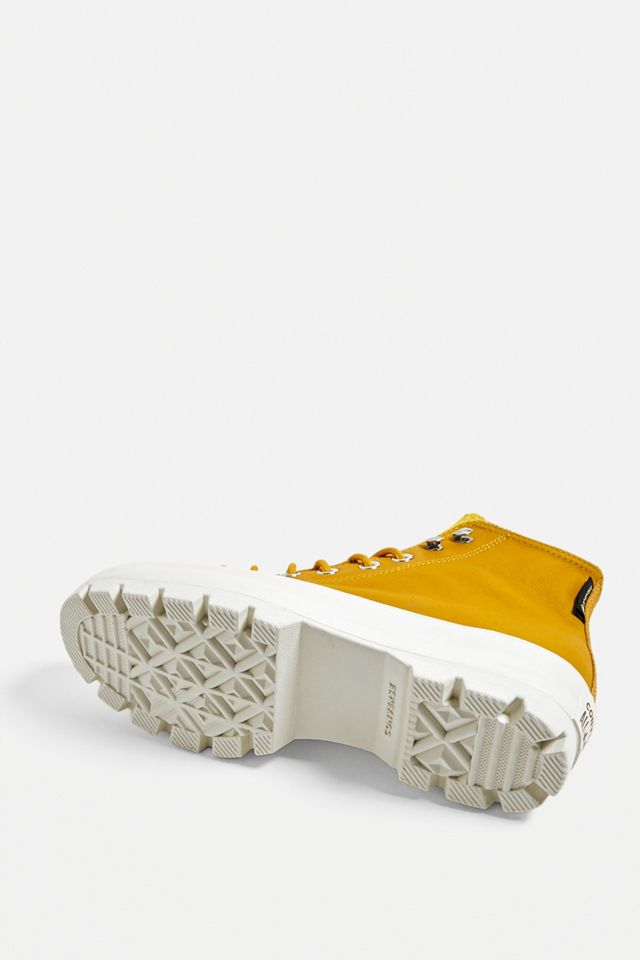 Converse Chuck Taylor All Star Yellow Lugged High Top Trainers #4