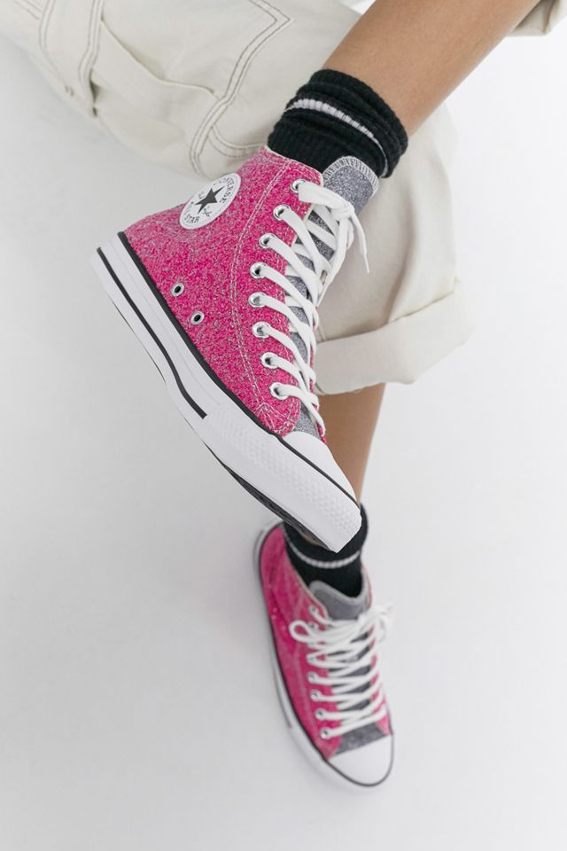 Converse Pink Sequin Trainers Custom Chuck Taylor All Star Lift