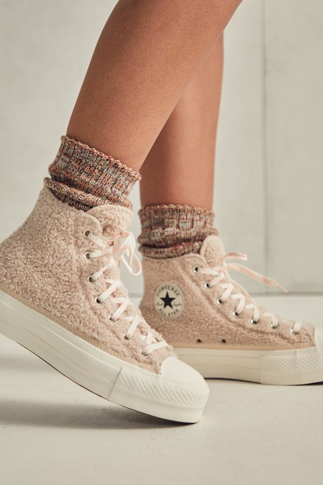 Converse Chuck Taylor All Star Lift High Top Cosy Platform Trainers Urban Outfitters Uk 0691