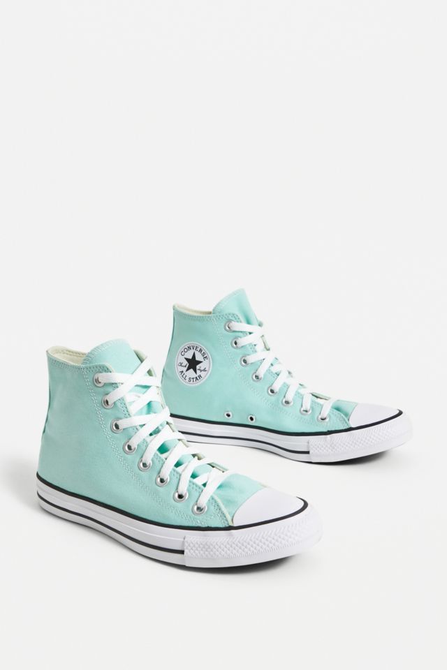 Mint colored online converse high tops