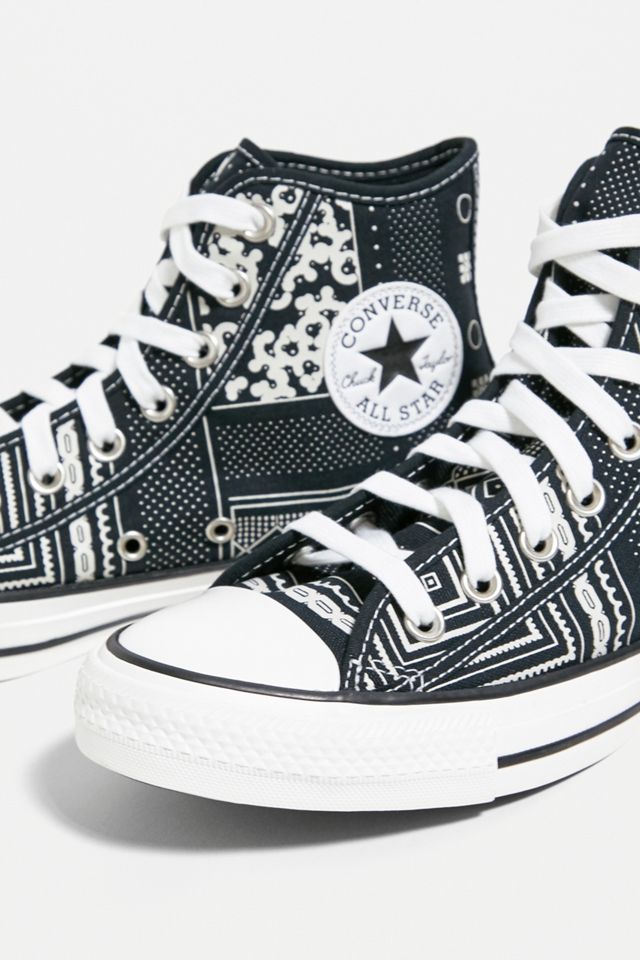 Converse - Baskets montantes Chuck Taylor All Star à imprimé cachemire patchwork #1