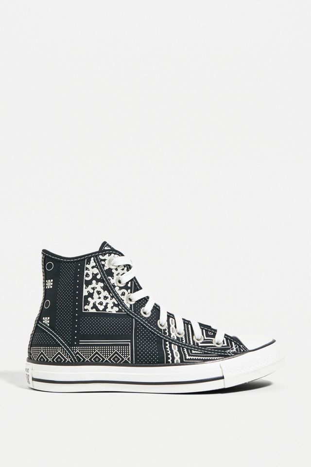 Converse - Baskets montantes Chuck Taylor All Star à imprimé cachemire patchwork #2