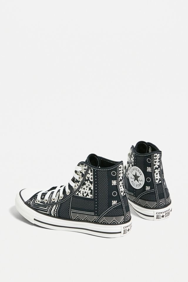 Converse - Baskets montantes Chuck Taylor All Star à imprimé cachemire patchwork #3