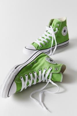 Bright green converse high on sale tops