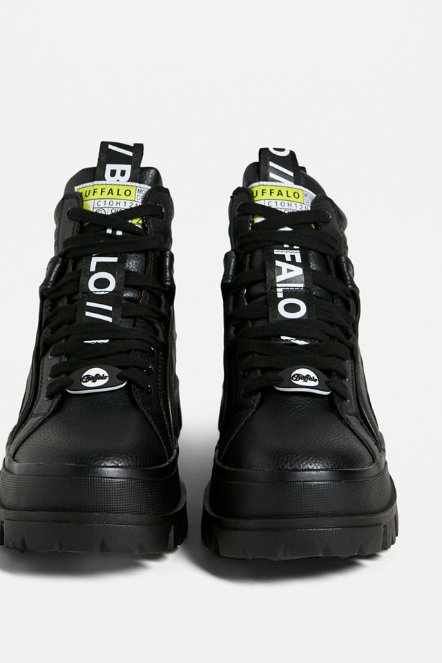 Buffalo Black Aspha Mid Trainers #2