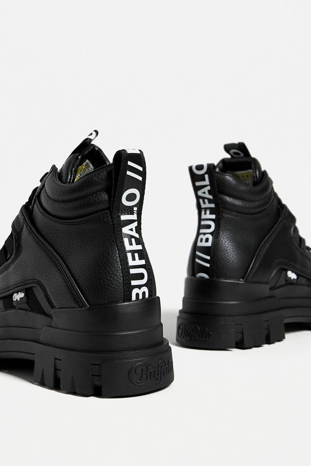 Buffalo Black Aspha Mid Trainers #3