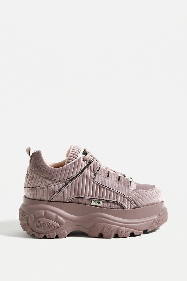 Buffalo Mauve Corduroy Classic Trainers #1