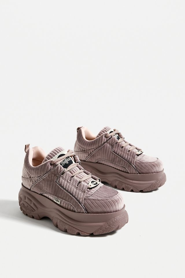 Buffalo Mauve Corduroy Classic Trainers #2