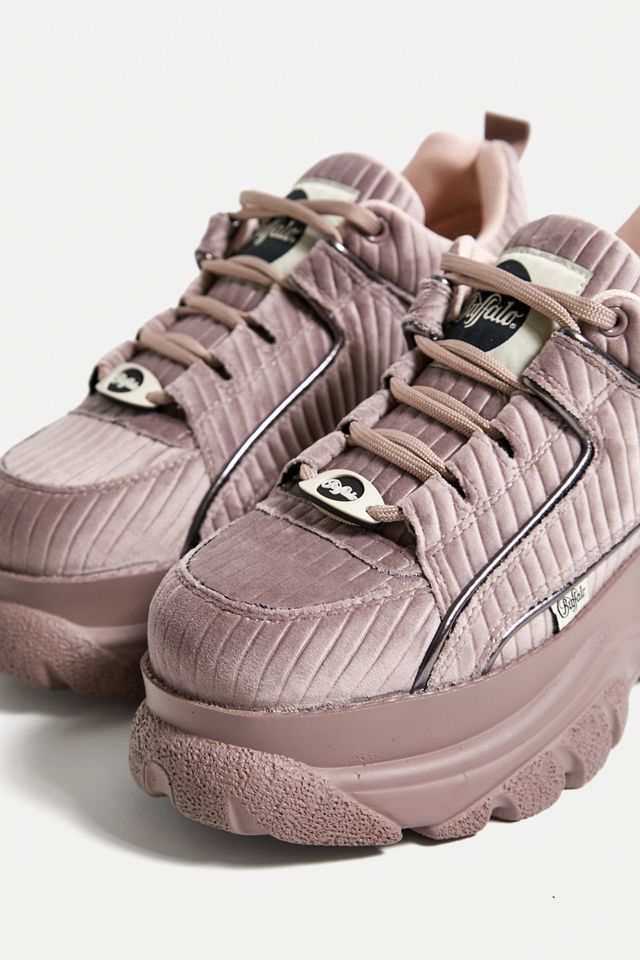 Buffalo Mauve Corduroy Classic Trainers #3