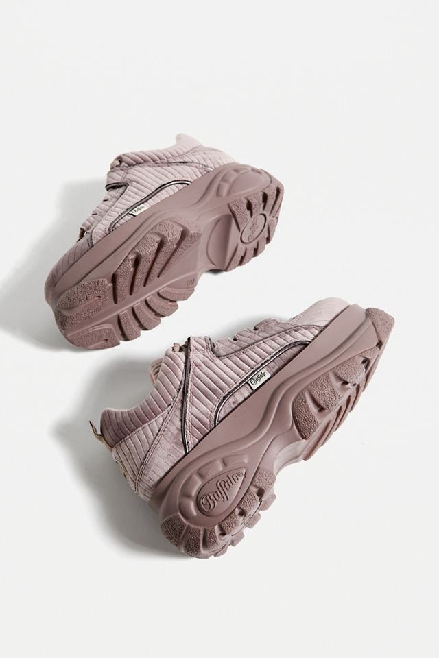 Buffalo Mauve Corduroy Classic Trainers #5