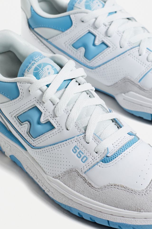 New Balance 550 trainers in white and blue