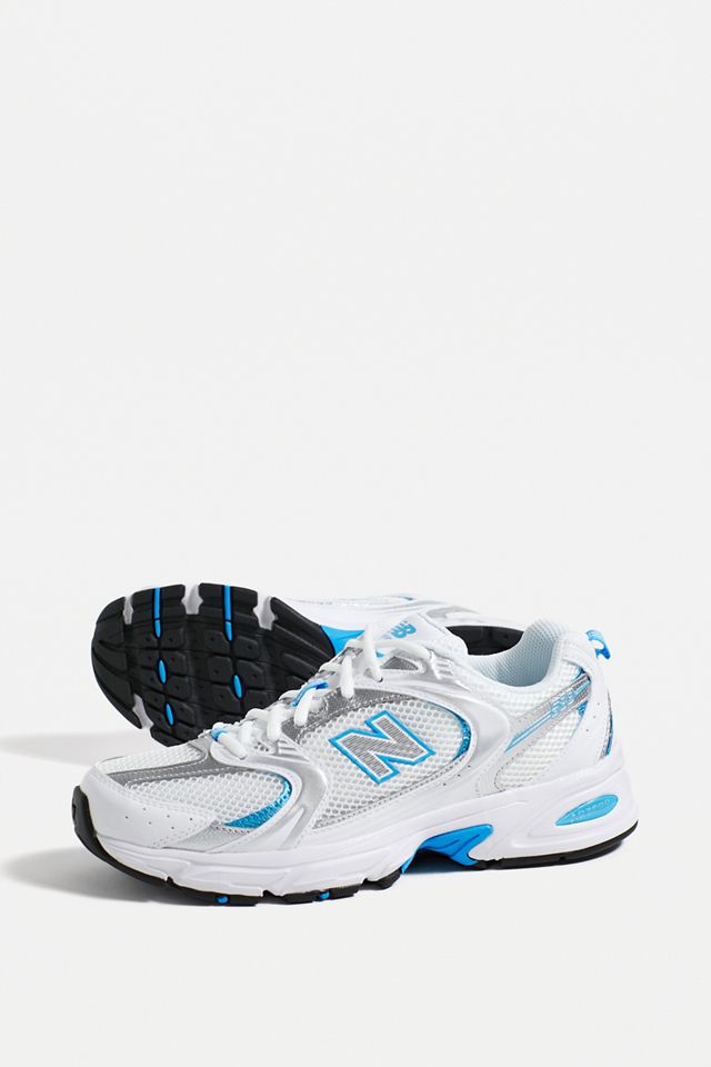 New Balance 530 scarpe da ginnastica bianche e azzurre #4