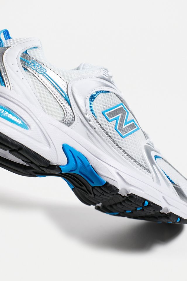 New Balance 530 scarpe da ginnastica bianche e azzurre #5