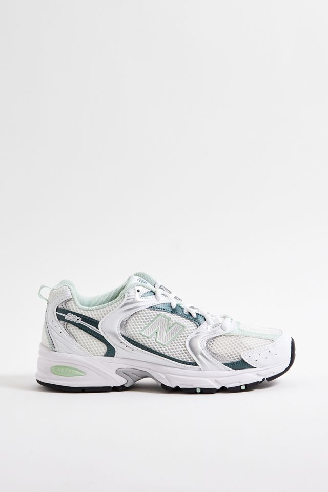 New Balance White & Green 530 Trainers #3