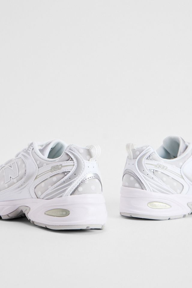New Balance White 530 Polka Dot Trainers #4