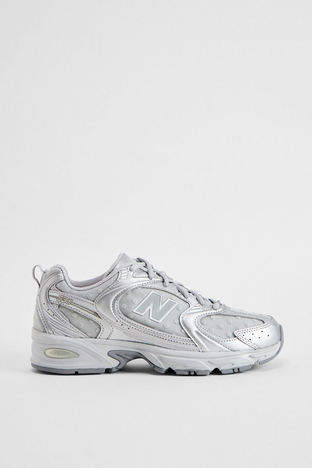 New Balance White & Silver 530 Polka Dot Trainers #1