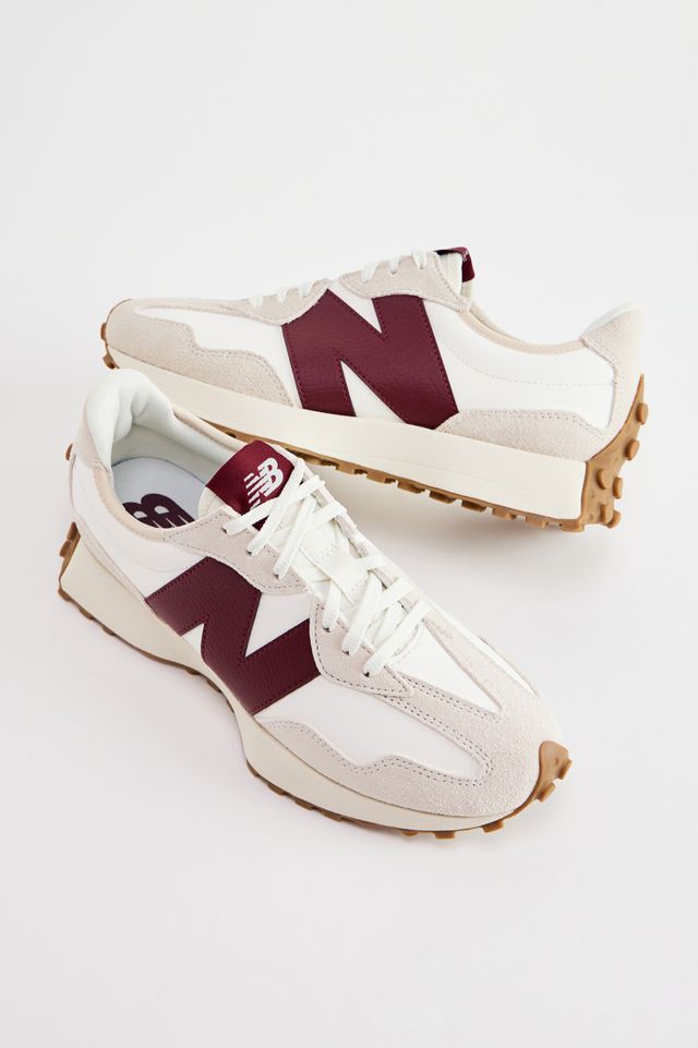 New Balance Burgundy 327 Trainers #1