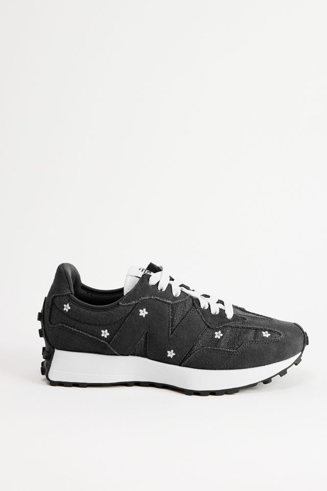 Scarpe da Ginnastica New Balance 327 Nere con Margherite #2