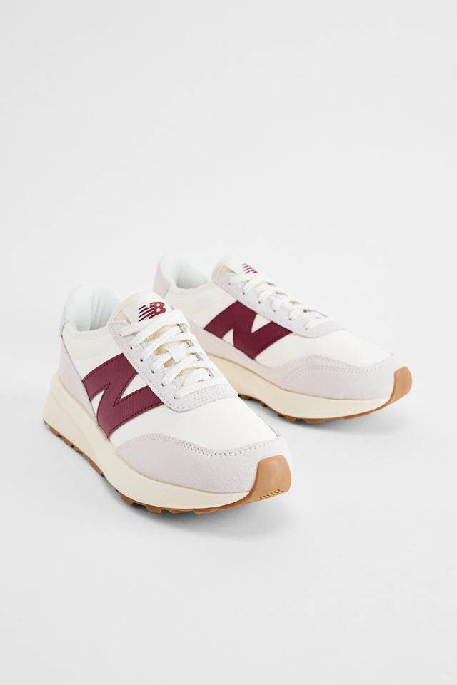 New Balance Scarpe da Ginnastica 370 Bianche e Cremisi #1