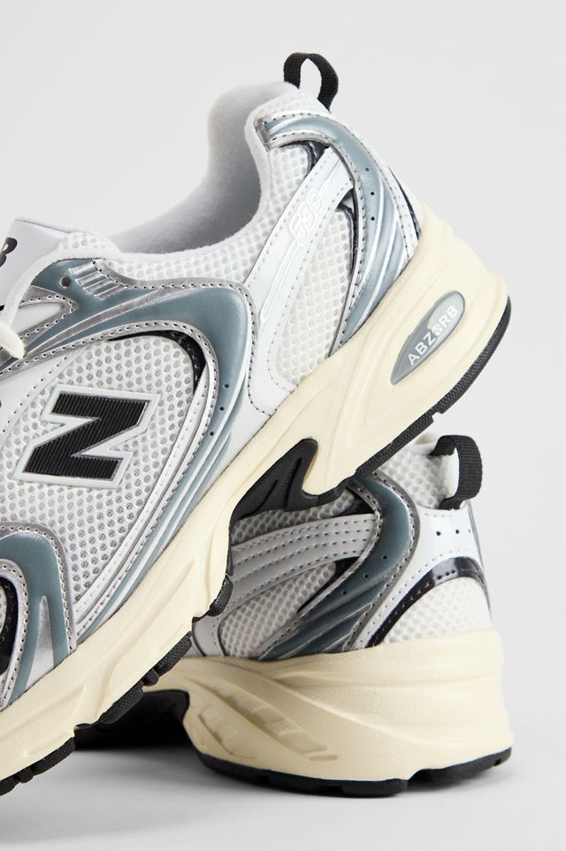 New Balance Scarpe da ginnastica bianche e argento 530 #3