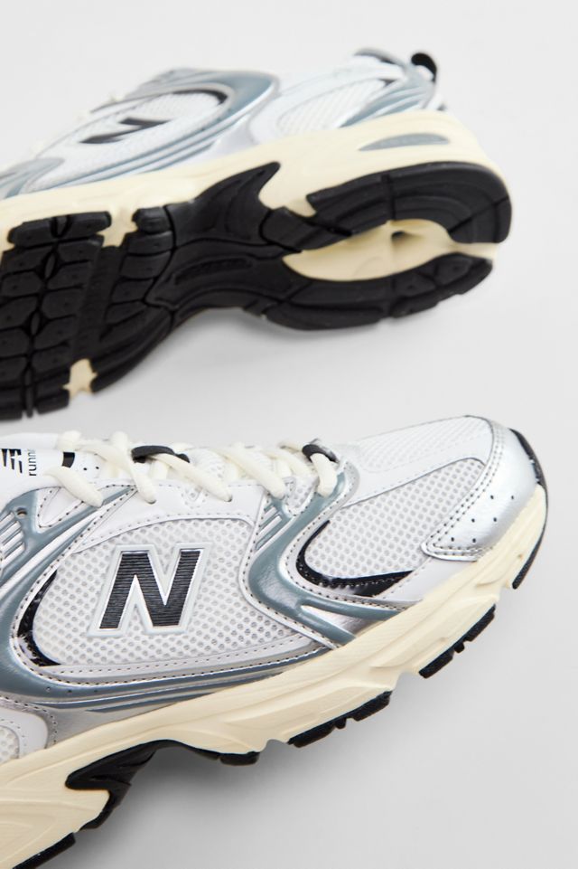 New Balance Scarpe da ginnastica bianche e argento 530 #4