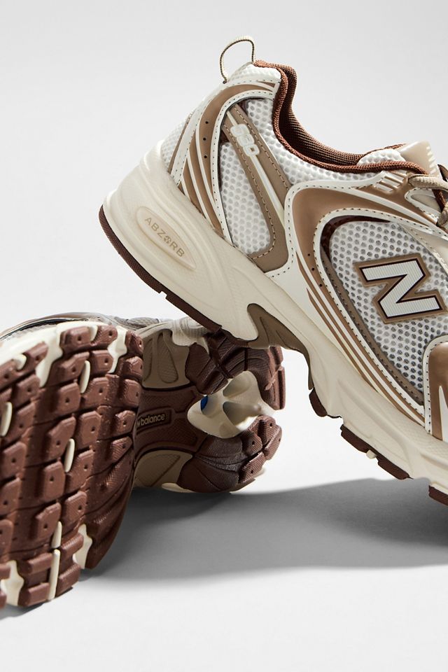 New Balance White & Brown 530 Trainers #1