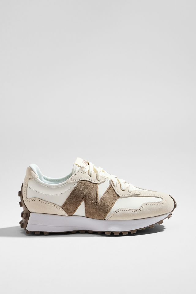 New Balance White & Brown 327 Trainers #2