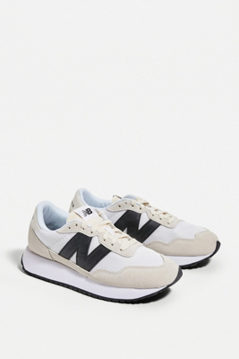 new balance 237 ecru & black trainers