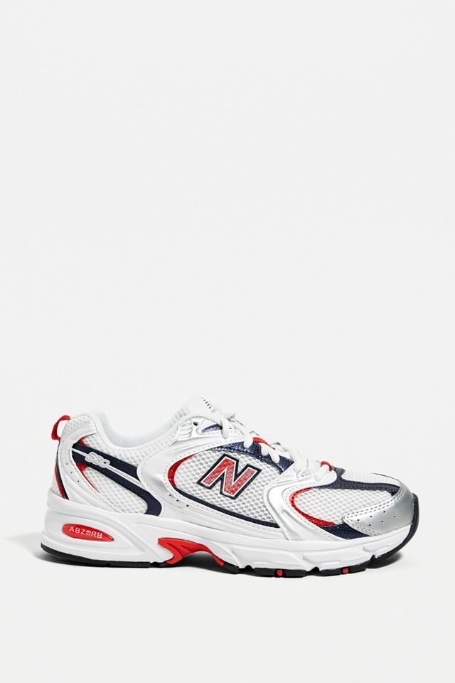 New Balance 530 Silver & Red Trainers #2