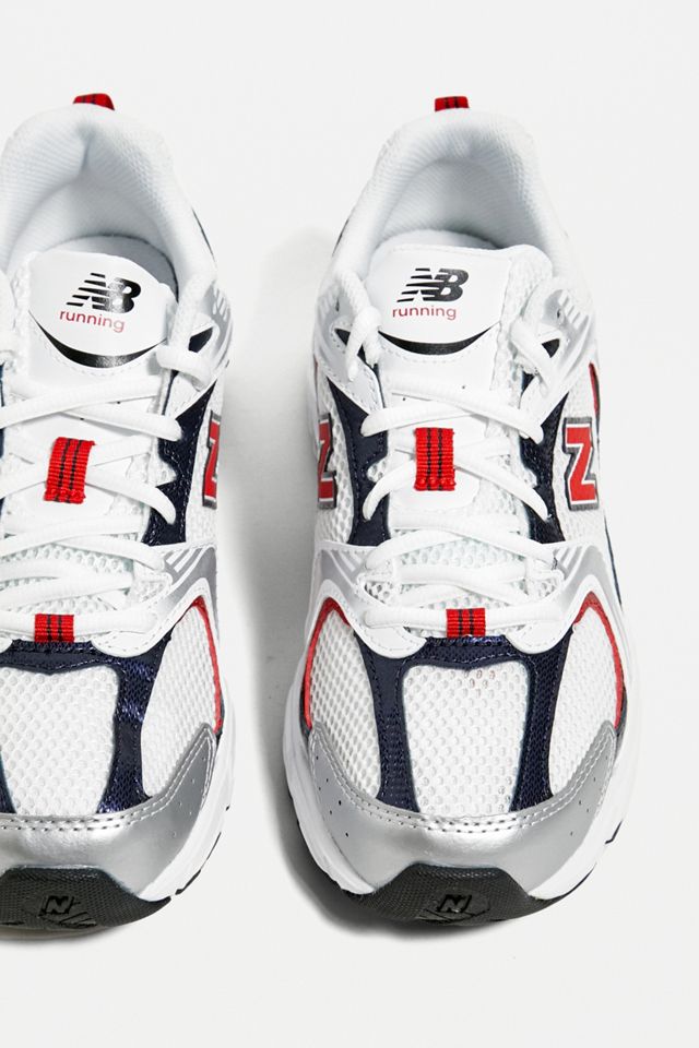 New Balance 530 Silver & Red Trainers #3