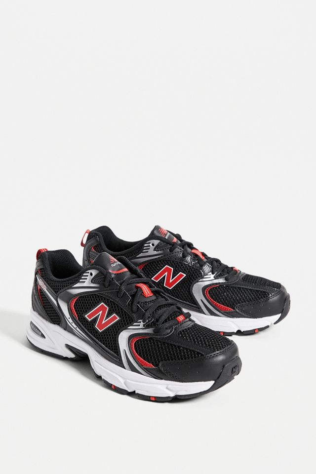 New Balance 530 Black & Red Trainers #1
