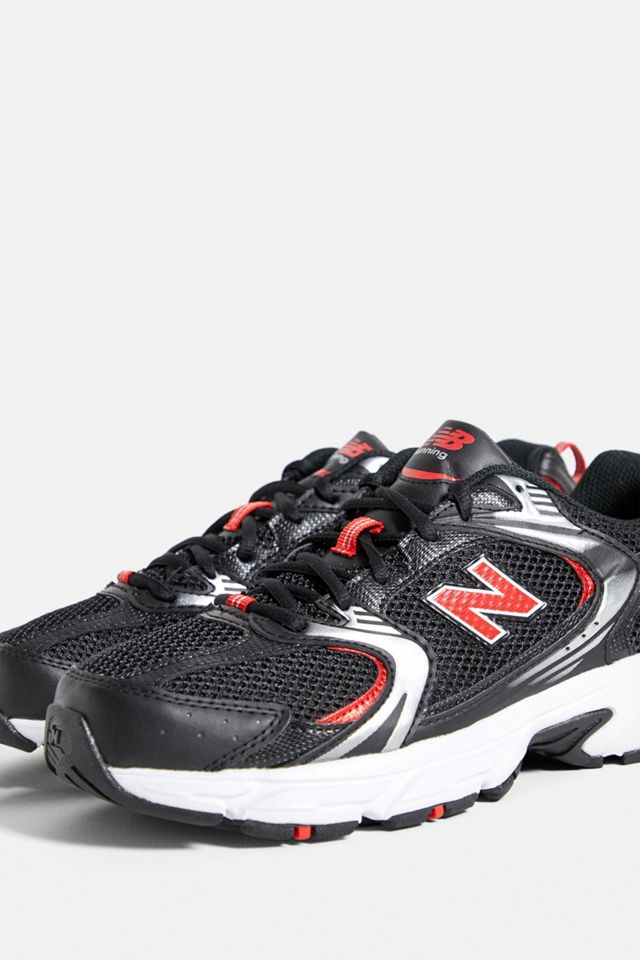 New Balance 530 Black & Red Trainers #2