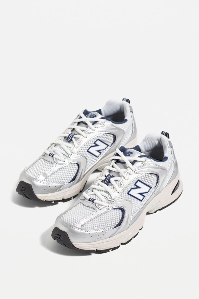 New Balance 530 White Silver Trainers