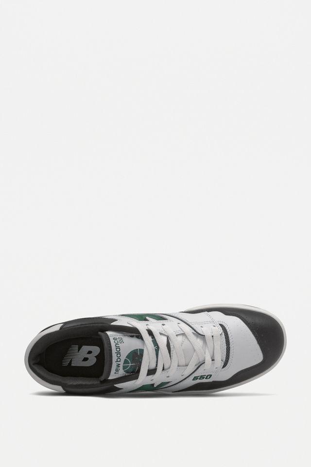New Balance 550 White, Black & Green Trainers #1