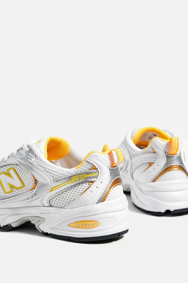 New Balance 530 White & Orange Trainers #3