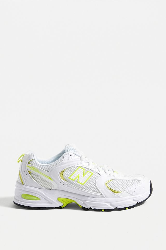 New Balance 530 White & Lime Trainers #1
