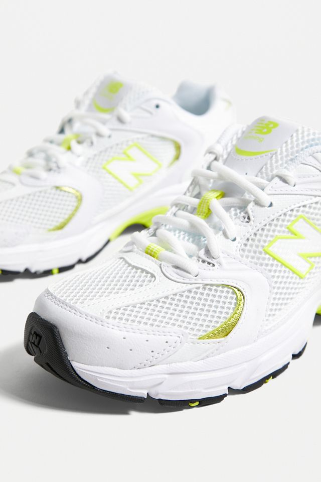 New Balance 530 White & Lime Trainers #3