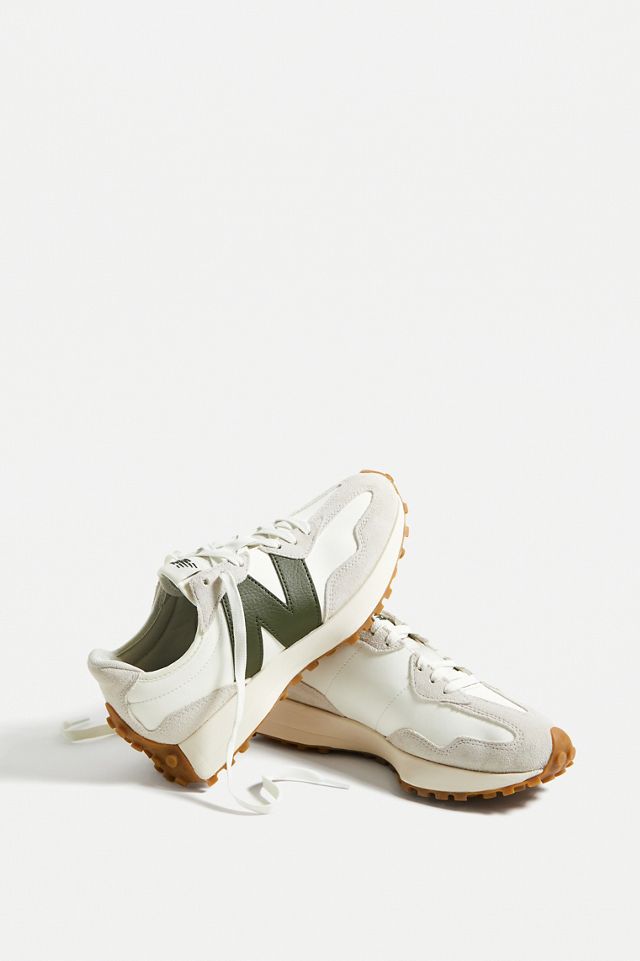 New Balance - Baskets 327 vert et écru #4